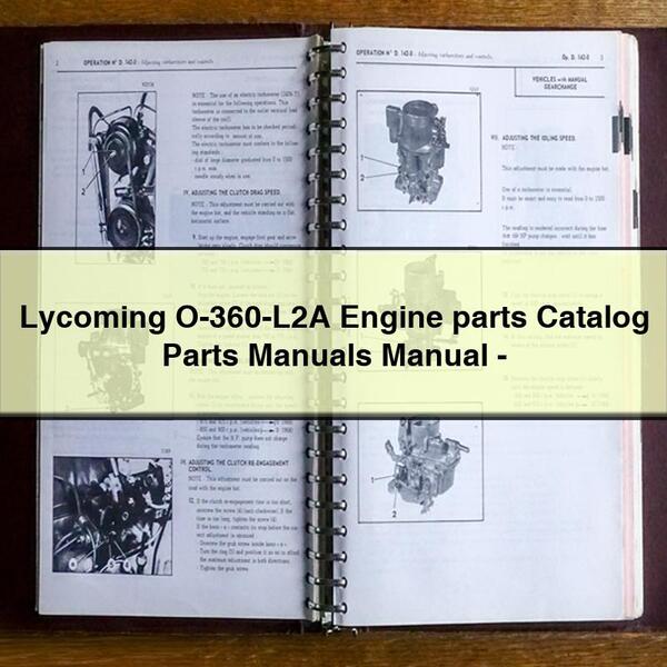 Pièces de moteur Lycoming O-360-L2A Catalogue Manuels des pièces Manuel-PDF