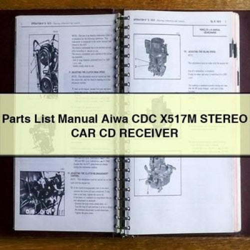 Aiwa CDC X517M Stereo Car CD Receiver Parts List Manual