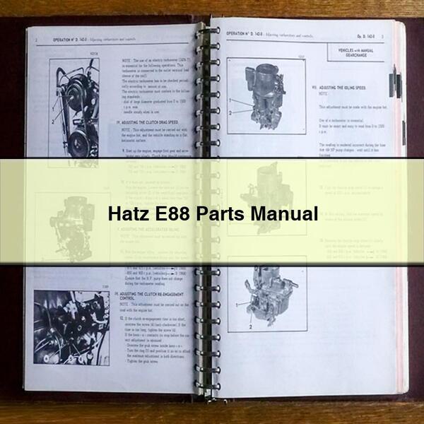 Manual de piezas del Hatz E88