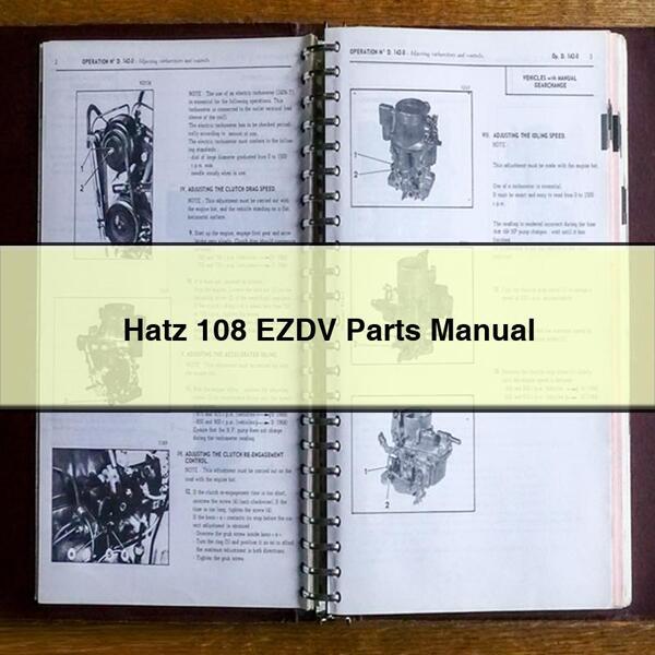 Manual de piezas del Hatz 108 EZDV