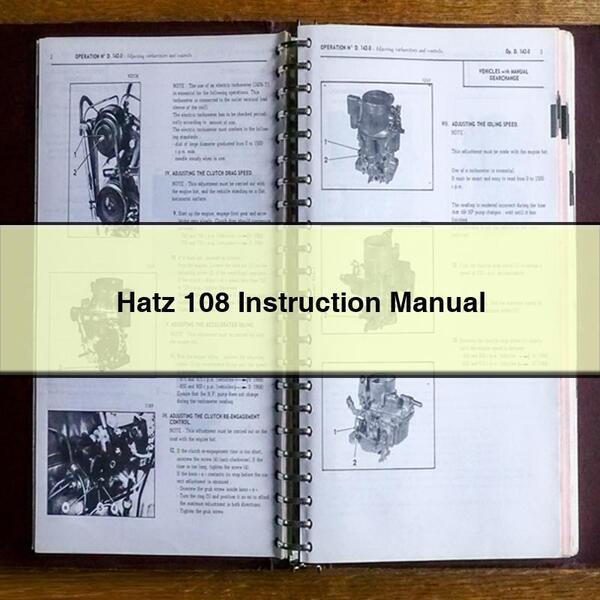 Manual de instrucciones de Hatz 108