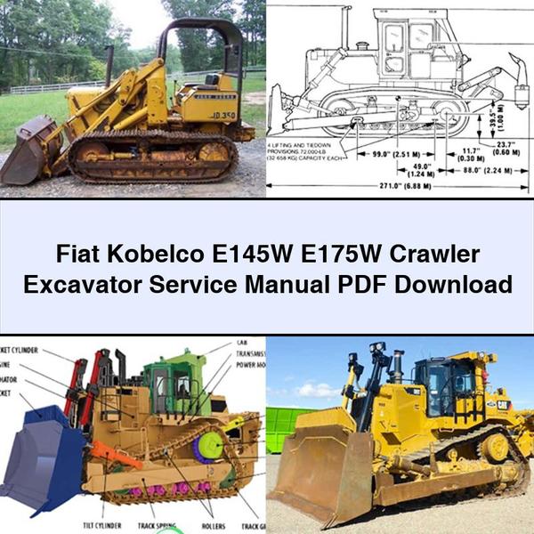 Manual de servicio y reparación de excavadoras de cadenas Fiat Kobelco E145W E175W