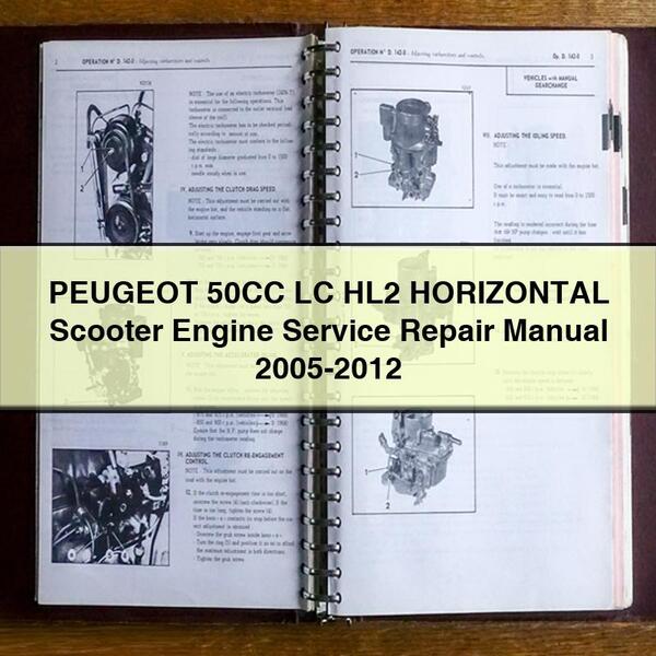 Manual de servicio y reparación del motor del scooter PEUGEOT 50CC LC HL2 HORIZONTAL 2005-2012