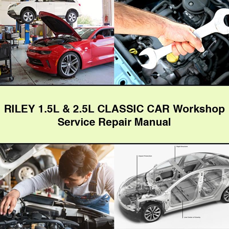 Manual de reparación y servicio de taller de coches clásicos RILEY 1.5L y 2.5L