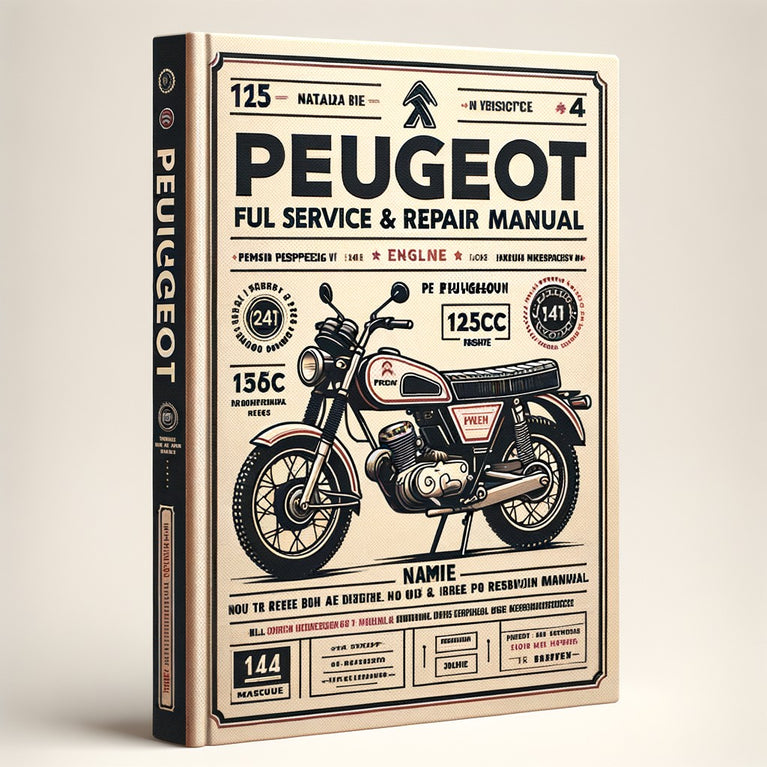 PEUGEOT FD1 4T 125CC Engine Full Service & Repair Manual