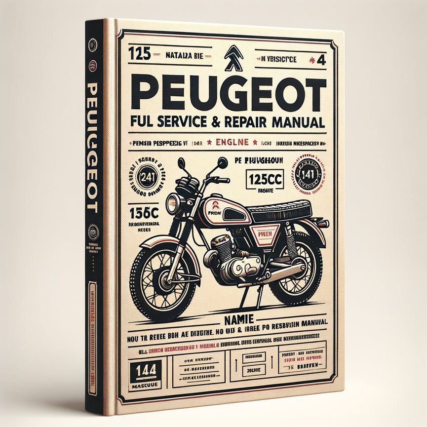 Manual completo de servicio y reparación del motor PEUGEOT FD1 4T 125CC