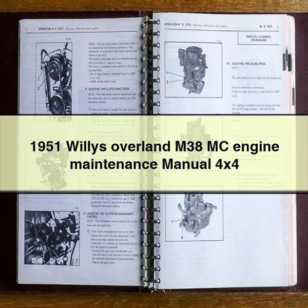 1951 Willys overland M38 MC engine maintenance Manual 4x4