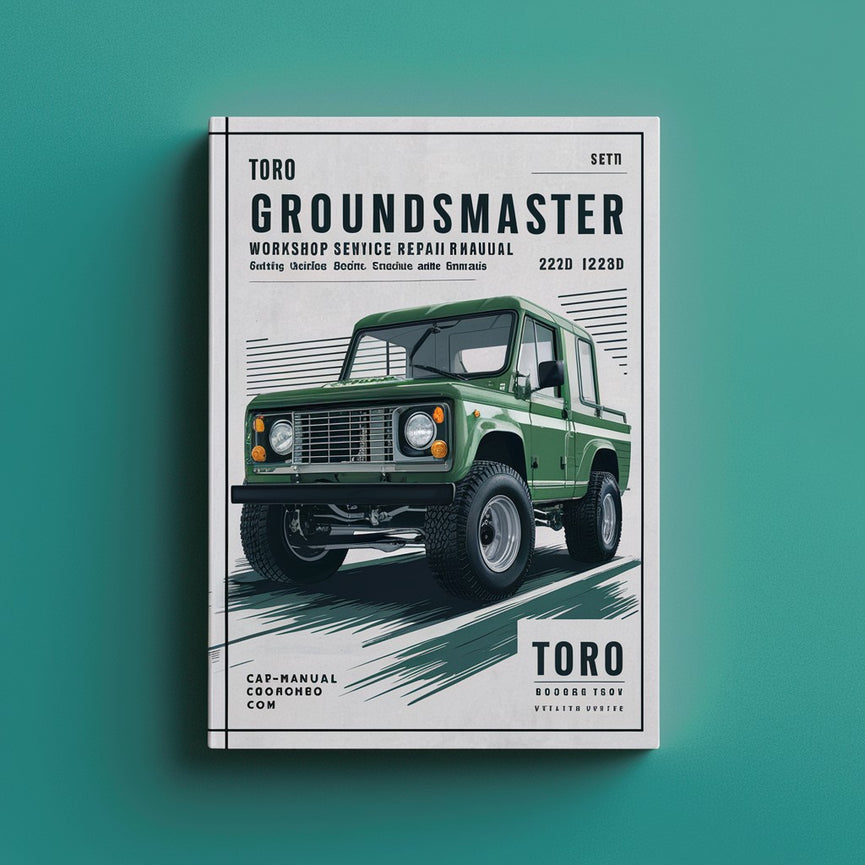 Manual de servicio y reparación del taller Toro Groundsmaster 220D 223D GM224 GM225 GM228D GM1000 Plus Unidades de corte Manuales de plataformas y motores