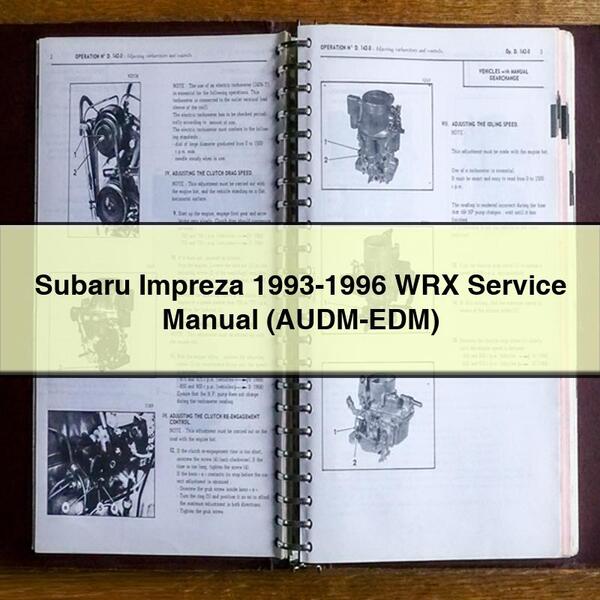 Manuel de réparation et d'entretien Subaru Impreza WRX 1993-1996 (AUDM-EDM)