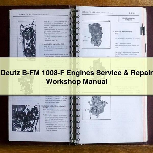 Manual de taller de servicio y reparación de motores Deutz B-FM 1008-F