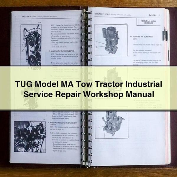 Manual de taller de reparación y servicio industrial del tractor de remolque modelo MA TUG