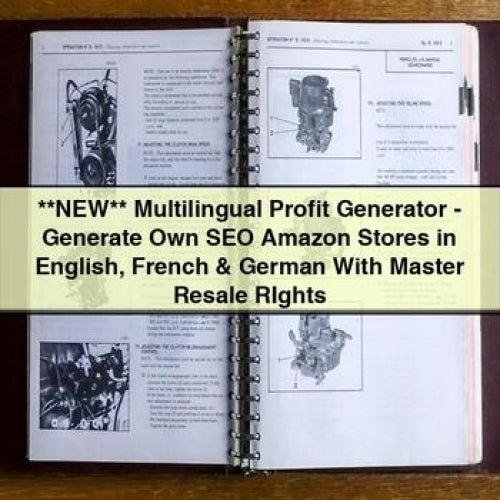 **NEW** Multilingual Profit Generator - Generate Own SEO Amazon Stores in English French & German With Master Resale RIghts