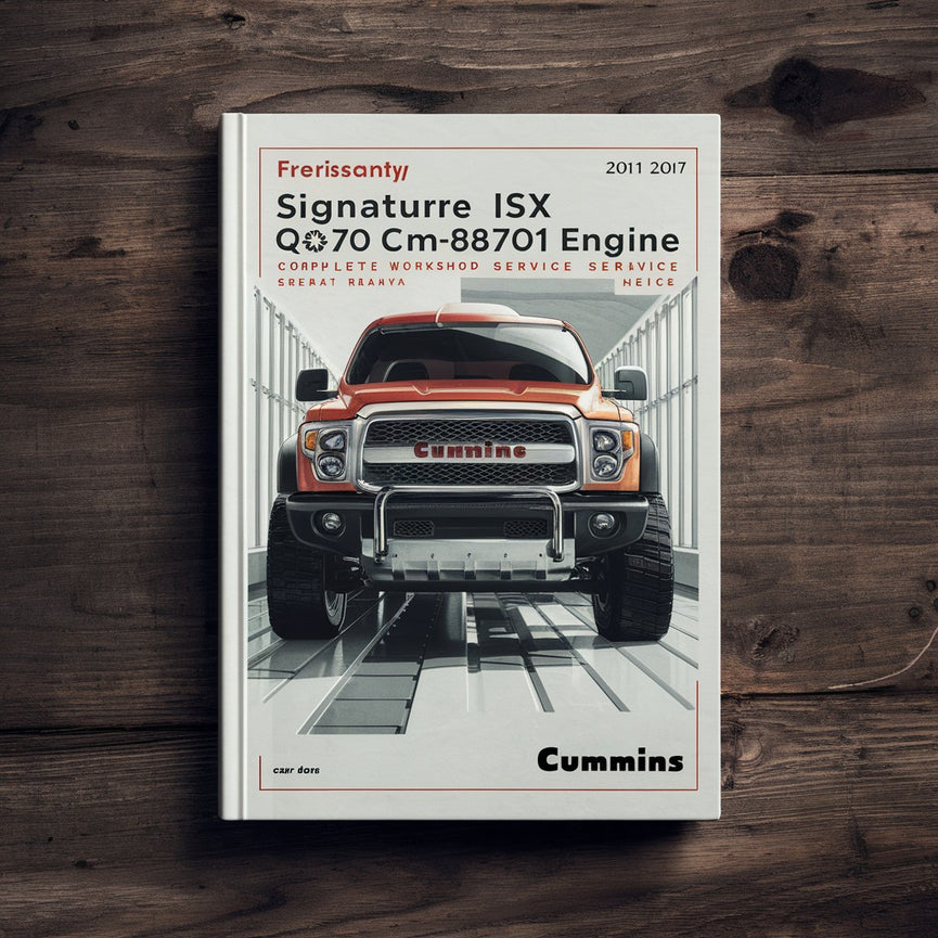 Manuel de réparation et d'entretien complet du moteur diesel Cummins Signature ISX QSX15 CM870 CM871 CM570 Series 2011 2012 2013 2014 2015 2016 2017