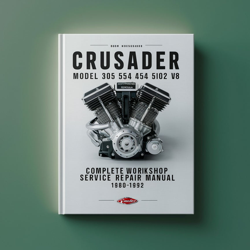 Manual completo de reparación y servicio de taller del motor marino Crusader modelo 305 350 454 502 V8 1980 1981 1982 1983 1984 1985 1986 1987 1988 1989 1990 1991 1992