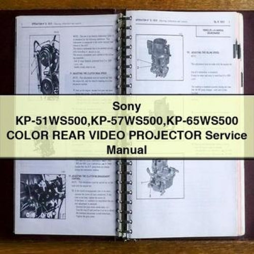 Sony KP-51WS500, KP-57WS500, KP-65WS500 Color Rear Video Projector Service Manual PDF