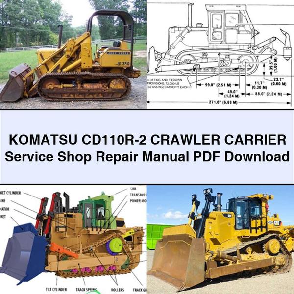 Manual de reparación y servicio del taller de carretilla elevadora sobre orugas Komatsu CD110R-2