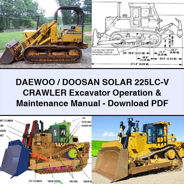 Manual de operación y mantenimiento de la excavadora de cadenas DAEWOO/DOOSAN SOLAR 225LC-V (PDF)