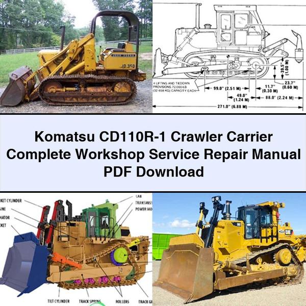 Manual completo de reparación y servicio del cargador de orugas Komatsu CD110R-1