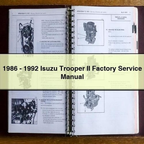 Isuzu Trooper II Factory Service Manual (1986-1992) PDF Download