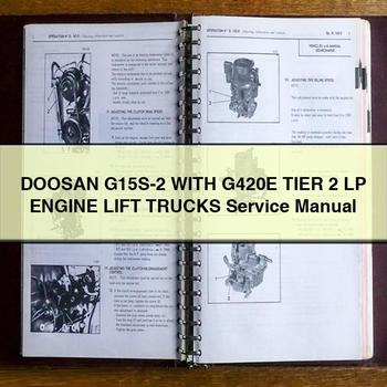 Manual de servicio y reparación de carretillas elevadoras DOOSAN G15S-2 CON MOTOR G420E Tier 2 LP