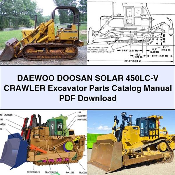 Manual del catálogo de piezas de la excavadora de cadenas DAEWOO DOOSAN SOLAR 450LC-V