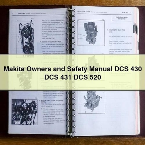 Makita Owners and Safety Manual DCS 430 DCS 431 DCS 520 PDF Download