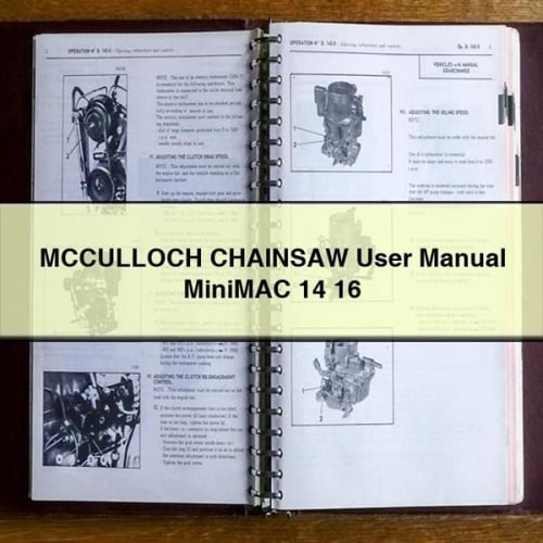 MCCULLOCH CHAINSAW User Manual MINIMAC 14 16 PDF Download