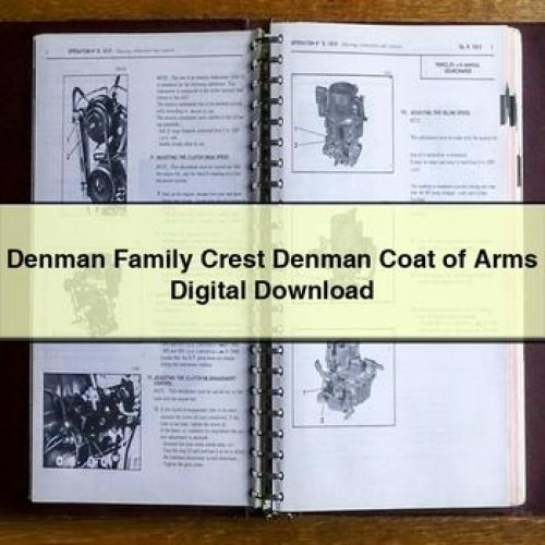 Denman Family Crest Denman Coat of Arms Digital Download