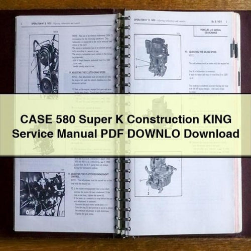 CASE 580 Super K Construction KING Service Manual PDF DOWNLO Download