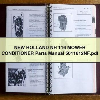 New Holland NH 116 Mower CONDITIONER Parts Manual 5011612NF