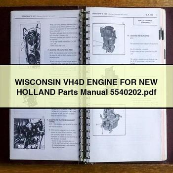 Manual de piezas del motor WISCONSIN VH4D para New Holland 5540202