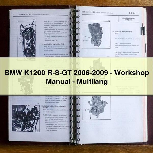 BMW K1200 RS-GT 2006-2009-Manual de taller-Multilingüe