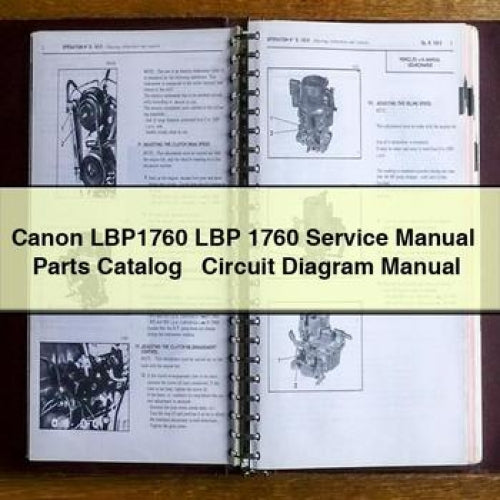 Canon LBP1760 LBP 1760 Service Manual + Parts Catalog + Circuit Diagram Manual PDF Download