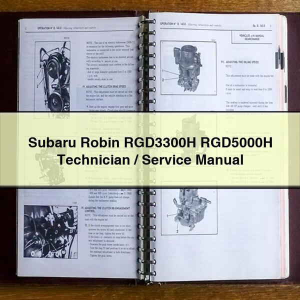 Subaru Robin RGD3300H RGD5000H Technician/Service Repair Manual