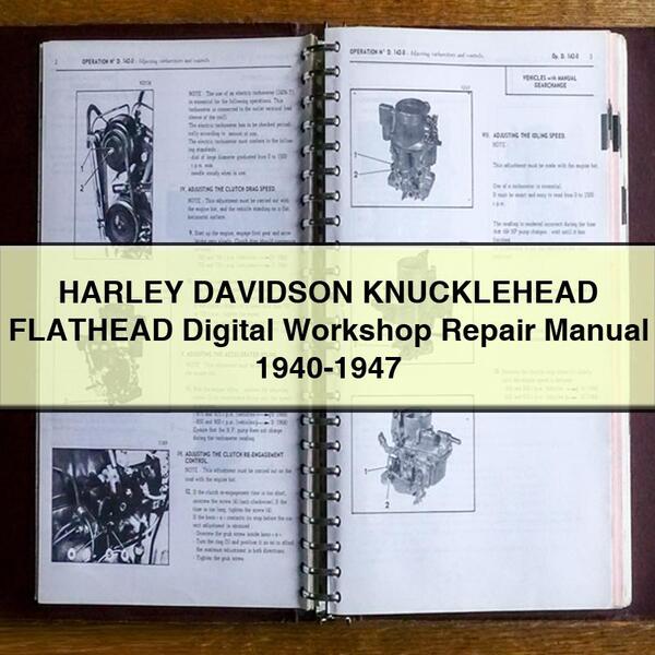 Manual de reparación digital del taller HARLEY DAVIDSON KNUCKLEHEAD FLATHEAD 1940-1947