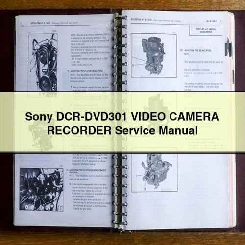 Sony DCR-DVD301 Video CAMERA RECORDER Service Manual PDF Download