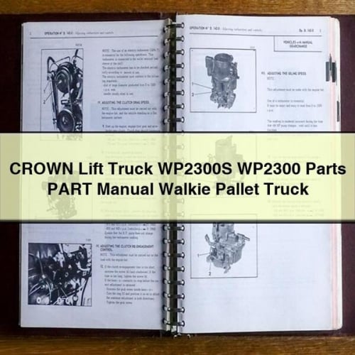 CROWN WP2300S Walkie Pallet Truck Parts Manual