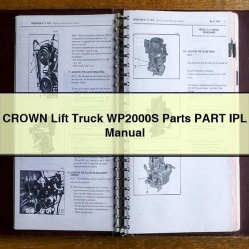 CROWN WP2000S Lift Truck Parts IPL Manual