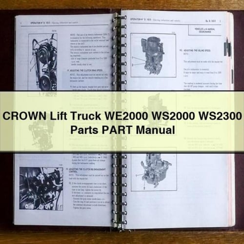 CROWN WE2000, WS2000, WS2300 Lift Truck Parts Manual