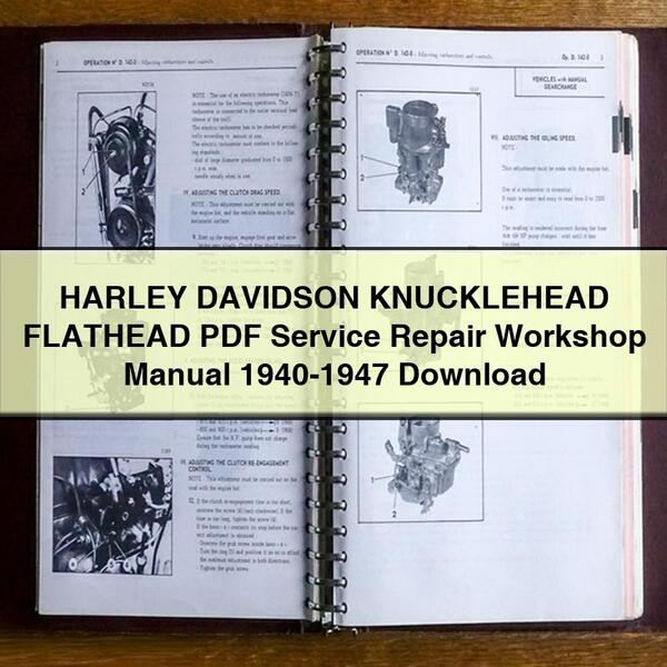 Manual de taller y reparación de HARLEY DAVIDSON KNUCKLEHEAD FLATHEAD 1940-1947