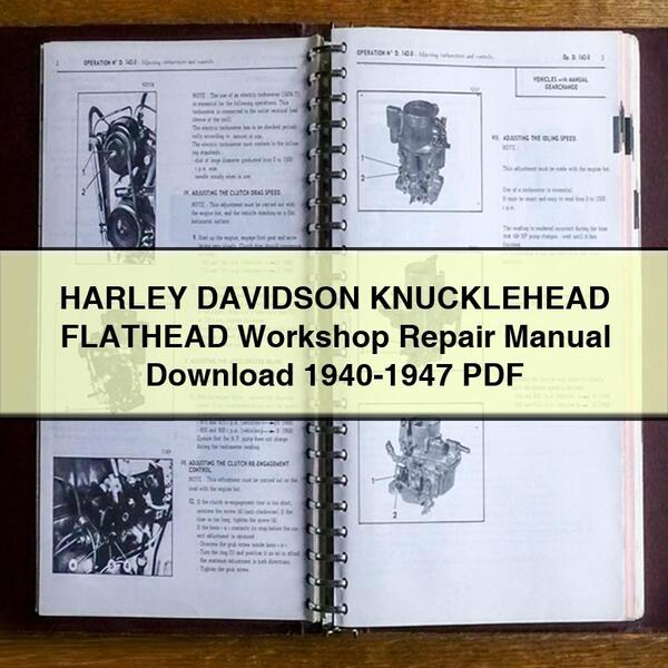 Manual de reparación del taller HARLEY DAVIDSON KNUCKLEHEAD FLATHEAD 1940-1947