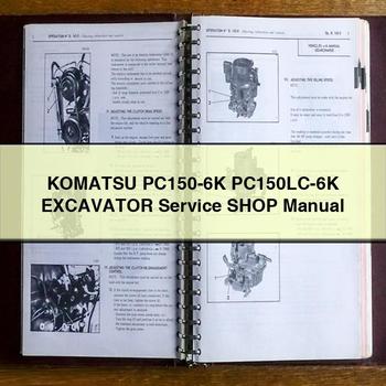 Manual de taller y servicio de la excavadora Komatsu PC150-6K PC150LC-6K