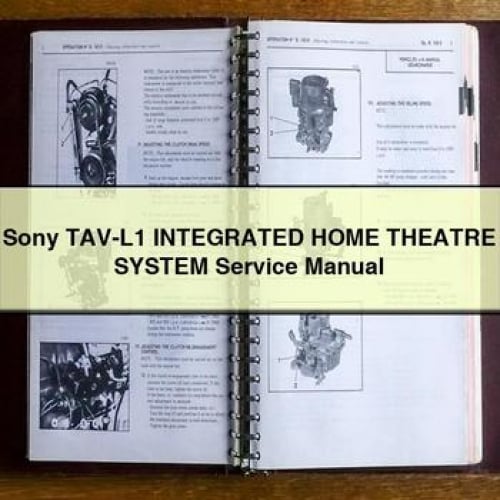 Sony TAV-L1 INTEGRATED HOME THEATRE System Service Manual PDF Download