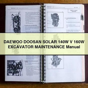 Manual de mantenimiento de la excavadora DAEWOO DOOSAN SOLAR 140W V 160W