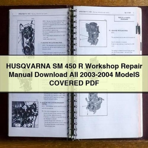 Manual de reparación del taller HUSQVARNA SM 450 R Todos los modelos 2003-2004 INCLUIDOS