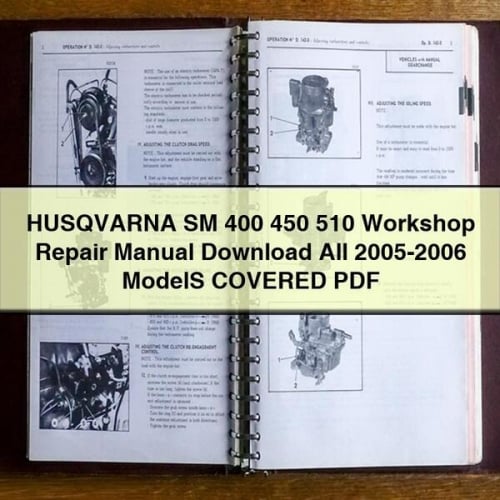 Manual de reparación del taller HUSQVARNA SM 400 450 510 Todos los modelos 2005-2006 INCLUIDOS