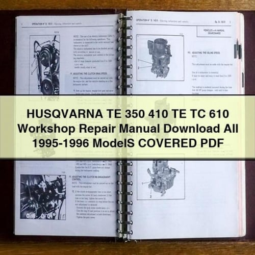 HUSQVARNA TE 350 410 TE TC 610 Workshop Repair Manual Download All 1995-1996 ModelS COVERED PDF