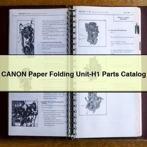 Catalogue de pièces détachées pour l'unité de pliage de papier CANON H1