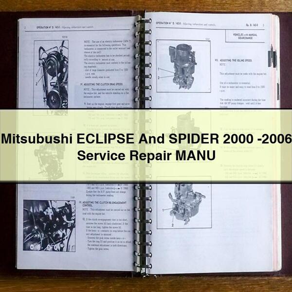 Mitsubushi ECLIPSE et SPIDER 2000-2006 Service de réparation MANU