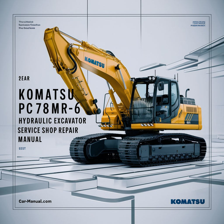 Manual de reparación y servicio de la excavadora hidráulica Komatsu PC78MR-6